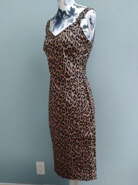 Leopard Print Sheath Sundress, New
